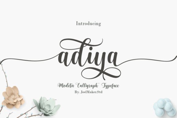 Adiya: An Elegant Script Font for Editorial Design