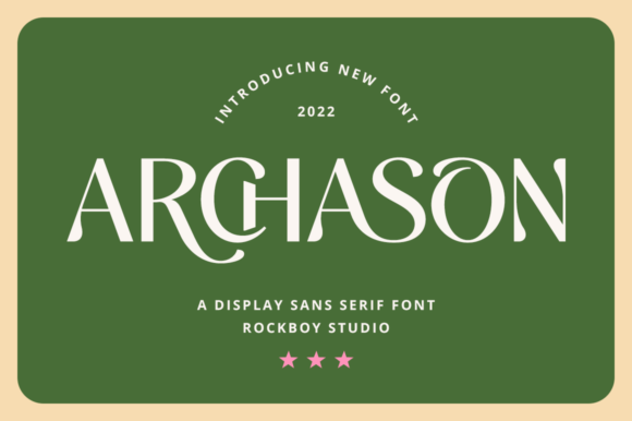 Archason: A Modern Sans Serif Font for Editorial Design