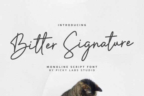 Bitter Signature Font for Handmade Makers