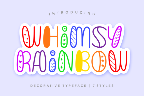 Whimsy Rainbow: A Playful Decorative Font for Web Design
